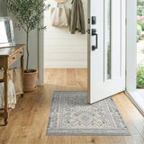 Grey Heritage Tribal Grey Geometric Heritage Tribal Area Rug