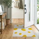 Yellow Blob Abstract Area Rug