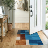 Multi-Color Geometric Patchwork Area Rug