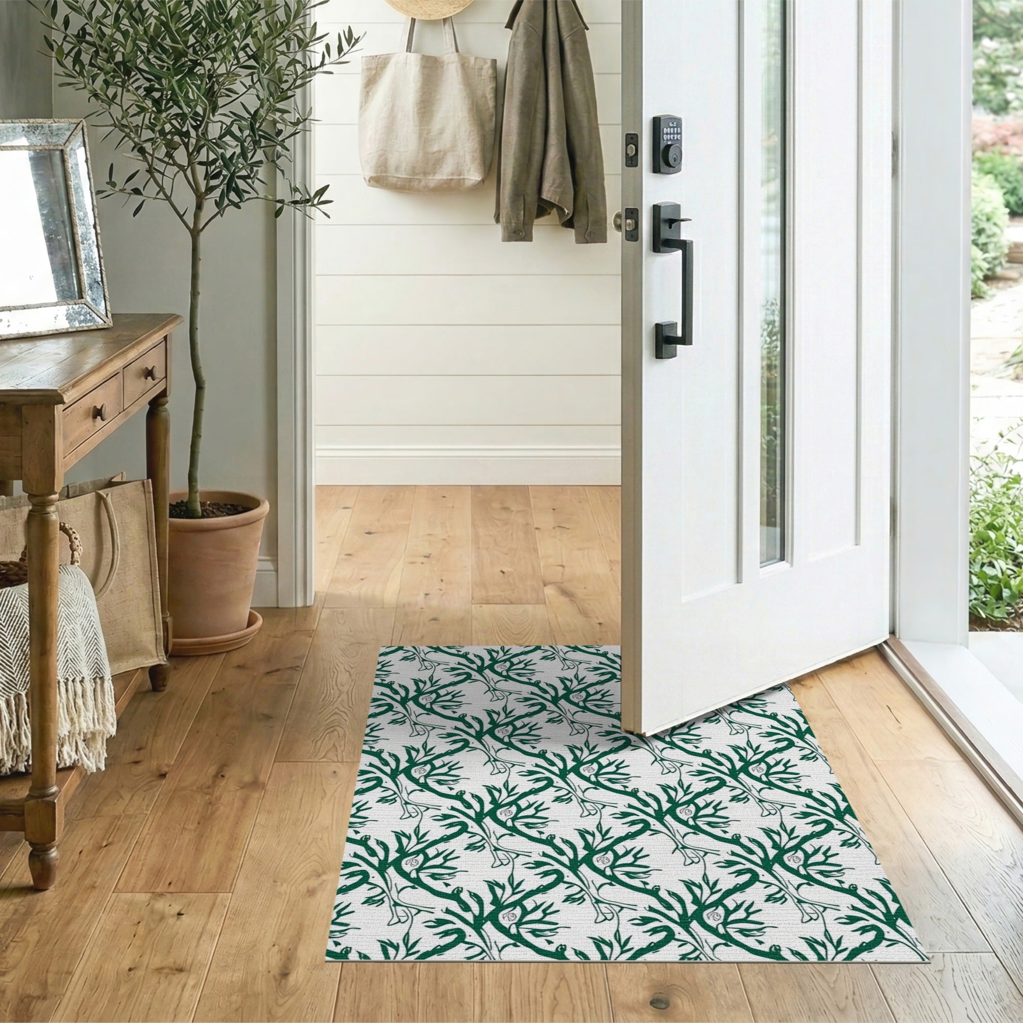 Green Seaweed Coastal Area Rug