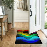Rainbow Wave Halftone Area Rug