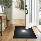 Black and White Black White Geometric Tunnel Illusion Area Rug