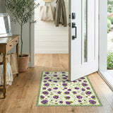 Purple Floral Vintage Purple Floral Vine Area Rug