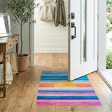 Vibrant Sunset Stripe Area Rug