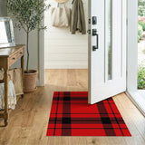 Rustic Farmhouse Bold Black Buffalo Bold Red Black Buffalo Plaid Area Rug