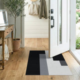Geometric Grey Abstract Area Rug