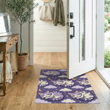Purple Sleeping Cats Clouds Dream Area Rug