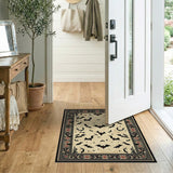 Vintage Halloween Bat Silhouette Area Rug