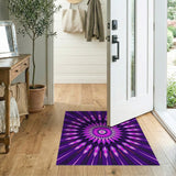 Radiant Purple Starburst Geometric Area Rug