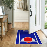 Geometric Modern Multi-color and Patterns Baseball Diamond Field Area Rug
