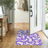 Abstract Area Purple Purple Swirl Abstract Area Rug