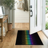 Vibrant Rainbow Wave Geometric Area Rug