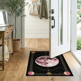 Pink Full Moon Geometric Celestial Rug