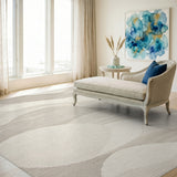 Abstract Wavy Dune Neutral Area Rug