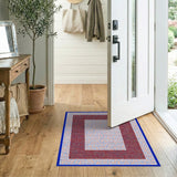Patriotic Polka Dot Framed Area Rug