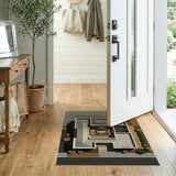 Geometric Modern Courtyard House Aerial Rug