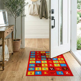 Vibrant ABC Alphabet Kids Kids Cartoon Area Rug