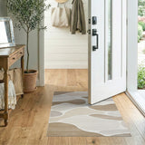 Abstract Organic Pebble Beige Area Rug