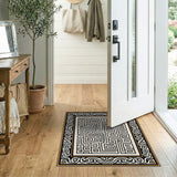 Heritage Tribal Maze Rug with Ornate Gold Border