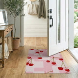 Cherry Knit Pink Area Rug