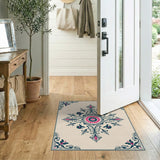 Multi-color and Patterns Ornate Pink Medallion Persian Area Rug