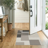 Modern Geometric Beige Grey Area Rug