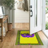Purple Jeweled Masquerade Mask Area Rug