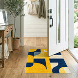 Geometric Modern Bold Yellow Geometric Area Rug