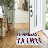 Purple Nutcracker Soldiers Marching Area Rug