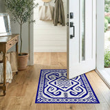 Blue Heritage Tribal Swan Motif Area Rug
