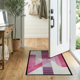Geometric Modern Pink Purple Abstract Area Rug