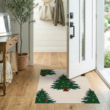 Festive Christmas Tree Pattern Area Rug