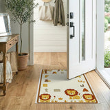 Multi-color and Patterns Playful Lion ABC Alphabet Kids Rug