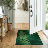 Emerald Fern Abstract Area Rug