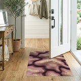 Purple Layered Wave Abstract Area Rug