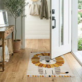Cute Sleepy Lion Kids Area Rug