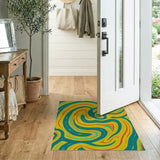 Vibrant Swirl Abstract Multi-Color Area Rug