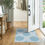 Vintage Blue Hydrangea Cluster Area Rug