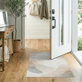 Beige Neutral Organic Abstract Area Rug