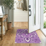 Elegant Purple Traditional Persian Area Rug