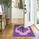 Traditional Persian Purple Ornate Medallion Area Rug