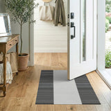Bold Black White Vertical Stripe No. 10 Area Rug