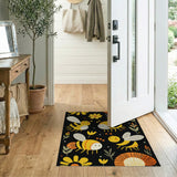 Cute Cartoon Bees Sunflowers Area Rug