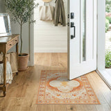 Terracotta Triple Moon Southwestern Area Rug