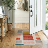 Vibrant Multi-Color Block Stripe Area Rug