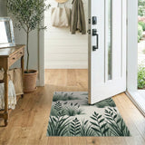 Green Pampas Grass Silhouette Area Rug
