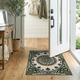 Vintage Floral Mandala Area Rug
