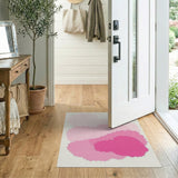 Pink Dreamy Layered Pink Clouds Area Rug