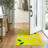 Sunny Lemon Slice Yellow Area Rug