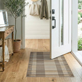 Brown and Tan Brown Tan Geometric Striped Area Rug